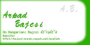 arpad bajcsi business card